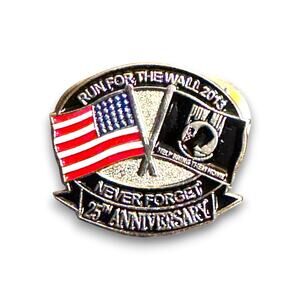 Run for the Wall 25th Anniversary 1989-2013 Motorcycle Mission Lapel Pin